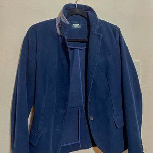 J. Crew Navy Velveteen and Tweed Jacket